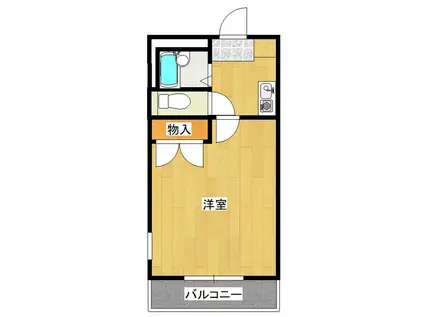 アスペンハイツA(1K/2階)の間取り写真