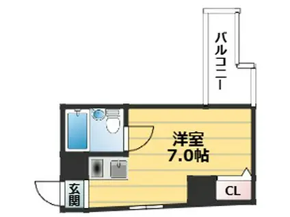 朝日プラザ天王寺東ピエタテール(1K/5階)の間取り写真