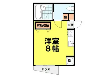 メテオール池袋本町(ワンルーム/1階)の間取り写真