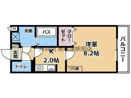 GROOVE南草津II(1K/3階)の間取り写真
