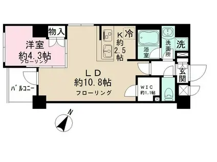 日本橋ROOT(1LDK/5階)の間取り写真