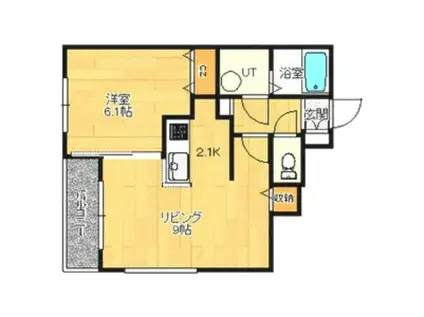グランメゾン西町(1LDK/3階)の間取り写真