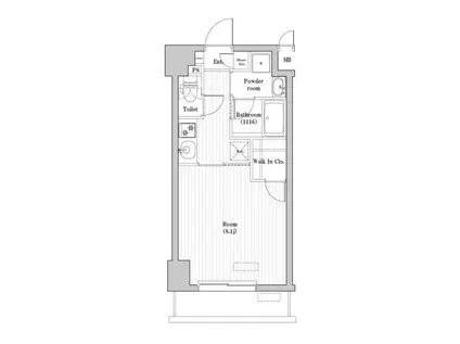 レジデンス北大塚(1K/9階)の間取り写真