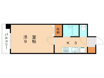 シャルム明石II(1K/5階)の間取り写真