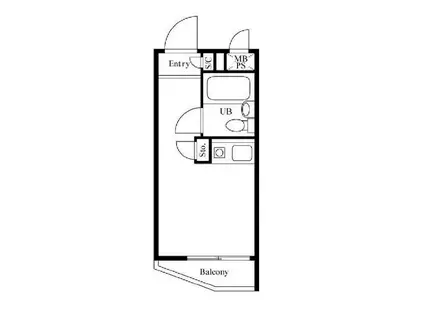 パレドール杉並(ワンルーム/1階)の間取り写真