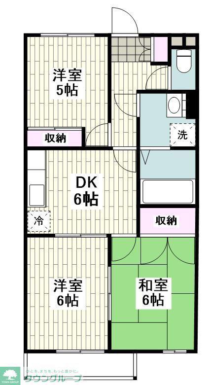 ウィンディ湘南(3DK/1階)の間取り写真