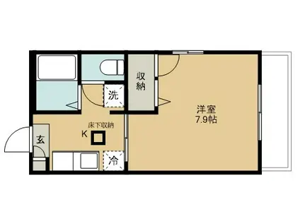 DIAS VALLEY(1K/2階)の間取り写真