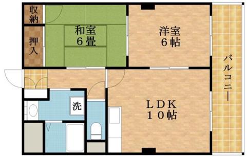 ハイツクレマチス(2LDK/2階)の間取り写真