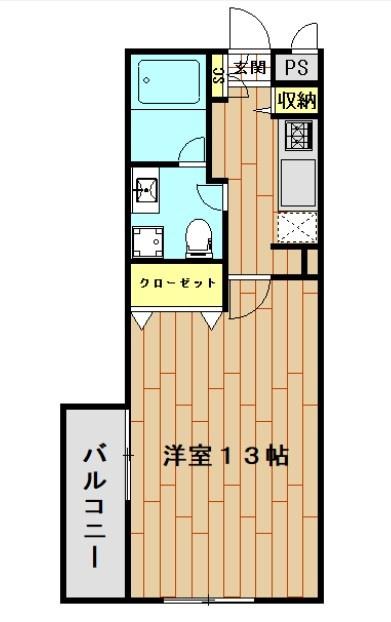 DEPARTURE(1K/2階)の間取り写真