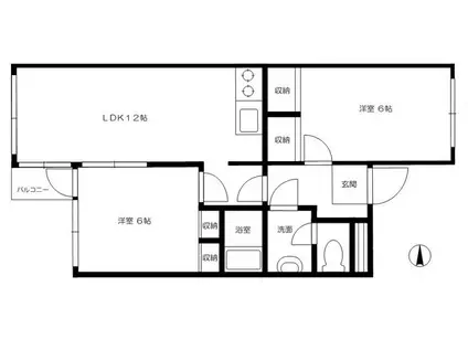 メゾンユニテ(2LDK/2階)の間取り写真