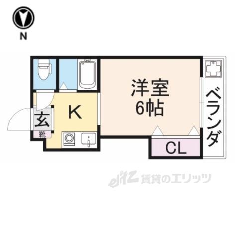 スタジオM(1K/3階)の間取り写真