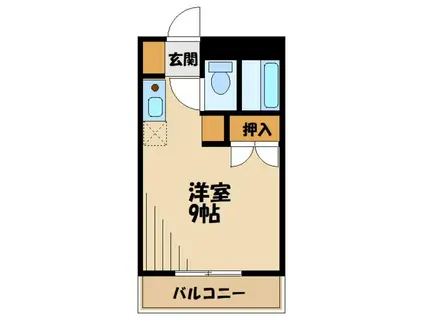 H.SマンションⅠ(ワンルーム/3階)の間取り写真