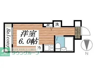 オリーアルカジック武原(ワンルーム/2階)の間取り写真