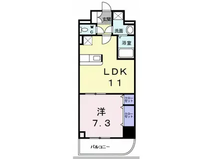 メゾン・フロールIMAKUBO(1LDK/4階)の間取り写真