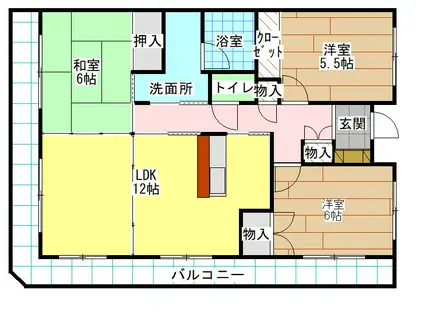エクセレント中井(3LDK/7階)の間取り写真