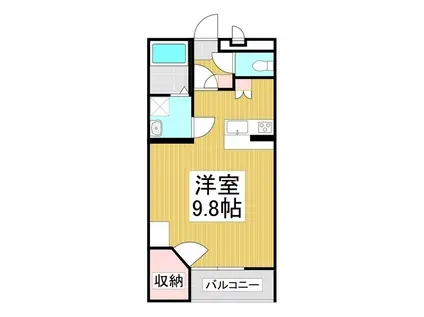 レオパレス クレールII(ワンルーム/1階)の間取り写真