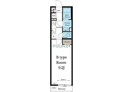リブリ船橋宮本(1K/1階)の間取り写真