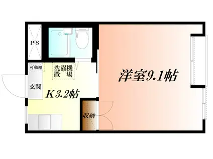 KAWATAハイツII WIFI対応(1K/2階)の間取り写真