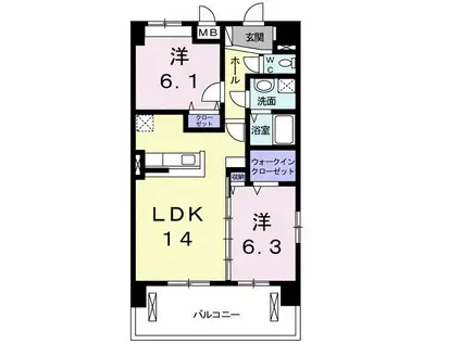 MTクリアネス(2LDK/3階)の間取り写真