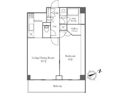 パークプレイス三田(1LDK/B1階)の間取り写真