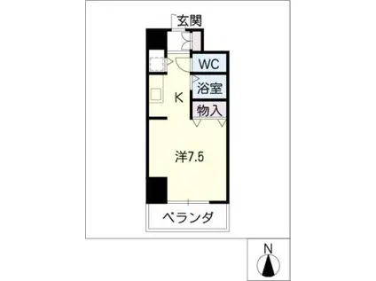 IZM36(ワンルーム/9階)の間取り写真