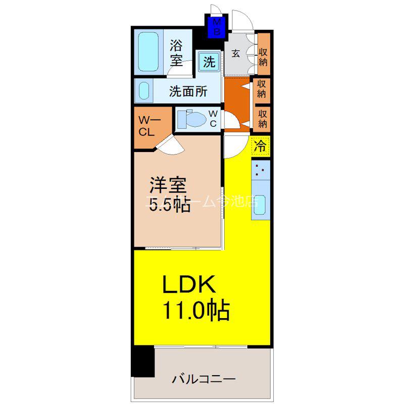 S-RESIDENCE本郷II(1LDK/8階)の間取り写真