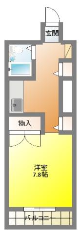 リエス浜松駅南(1K/4階)の間取り写真