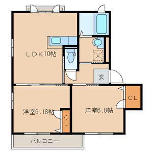 CAMOMILLE HOUSE(2LDK/2階)の間取り写真