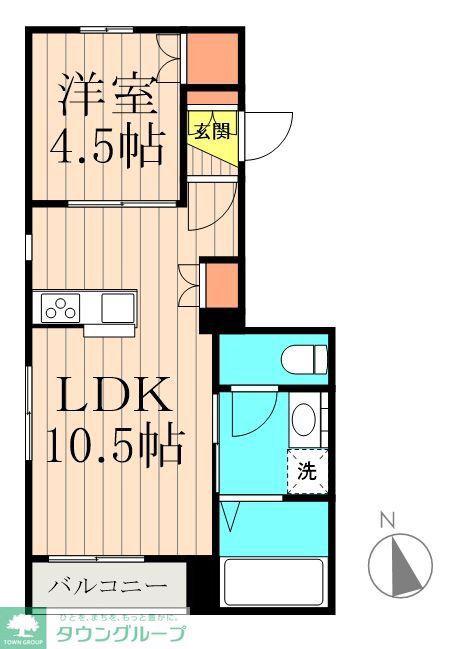 メゾン・浅草(1LDK/1階)の間取り写真
