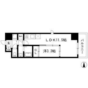 APHRODITE(1LDK/5階)の間取り写真