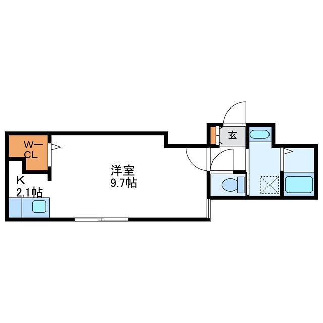 ボヌール17(1K/3階)の間取り写真