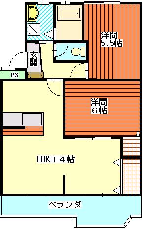 MSタウンIII(2LDK/3階)の間取り写真