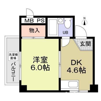 AVANTI下穂積(1DK/3階)の間取り写真
