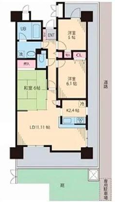 ライオンズガーデン町屋(3LDK/1階)の間取り写真