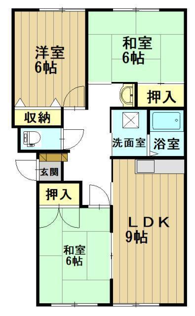 グランドハイム田町(3LDK/1階)の間取り写真