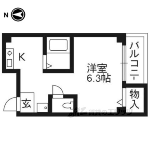 ISEYAHOUSE(1K/1階)の間取り写真