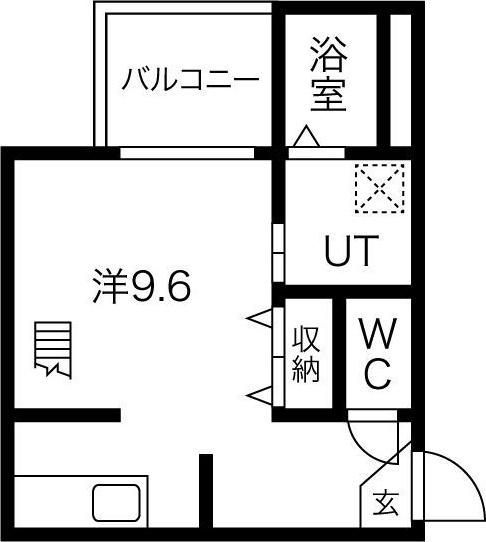 フェリーチェ(ワンルーム/1階)の間取り写真