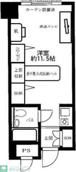 メゾン大塚(ワンルーム/8階)の間取り写真