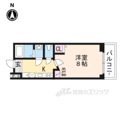 カーサフォレスタⅠ(1K/3階)の間取り写真