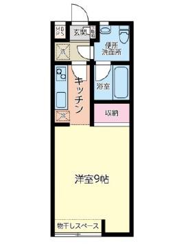 アルモニ(1K/1階)の間取り写真