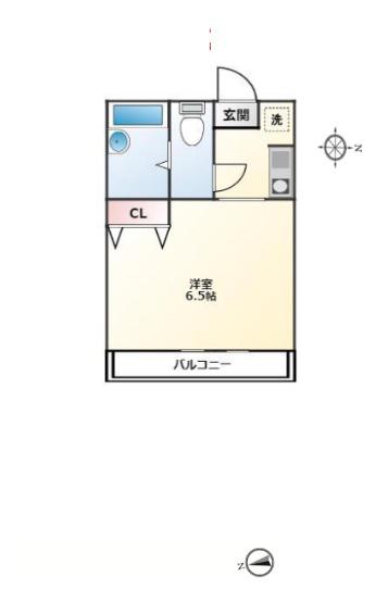 Aフラット下北沢(1K/1階)の間取り写真