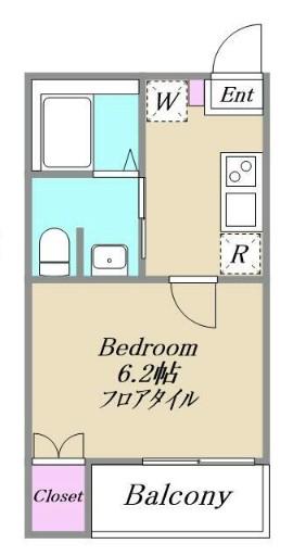 アーバンリーフ小岩(1K/2階)の間取り写真