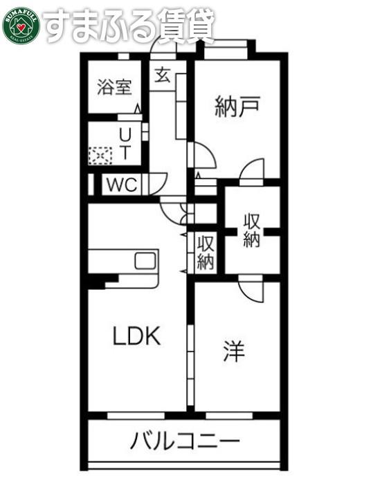 グラン スイートアイ(2LDK/1階)の間取り写真