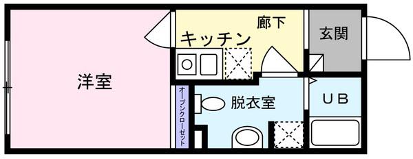 パークアローズ南砂(1K/3階)の間取り写真