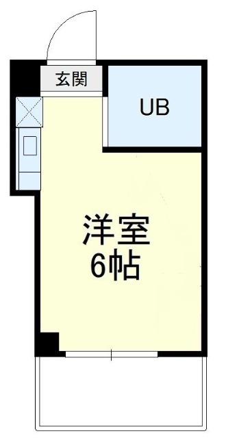 クリエイトビル(ワンルーム/4階)の間取り写真