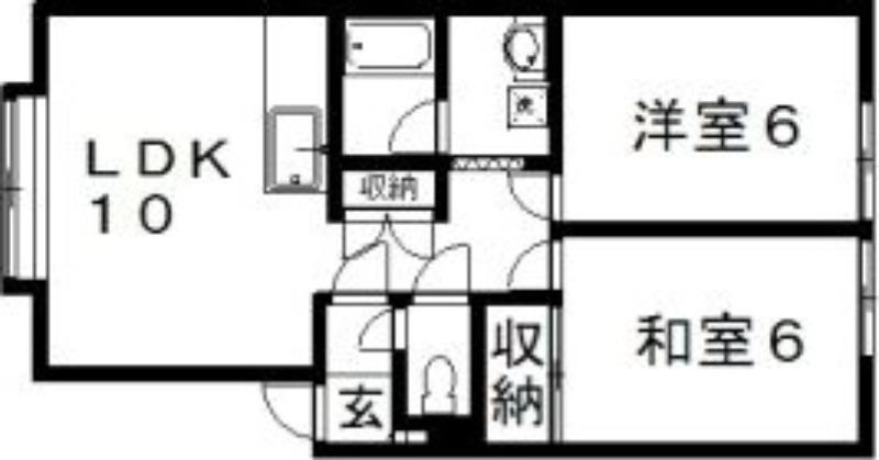 メゾン28(2LDK/3階)の間取り写真