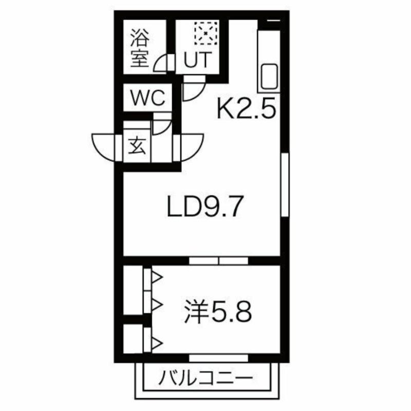 グランデディモーラ(1LDK/3階)の間取り写真