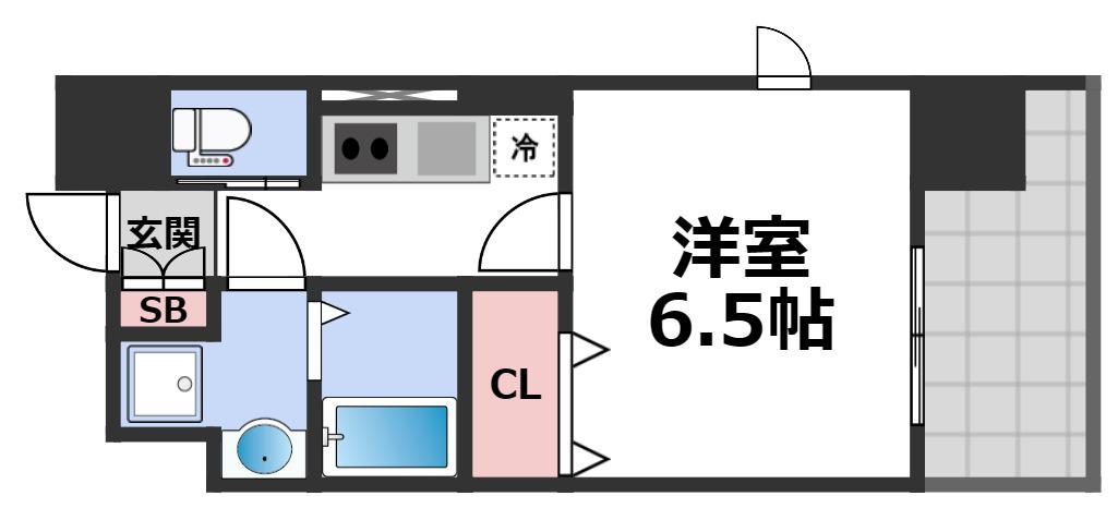 RITZ COURT(1K/5階)の間取り写真
