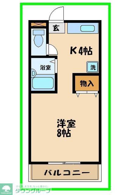 アネックス中和泉(1K/2階)の間取り写真