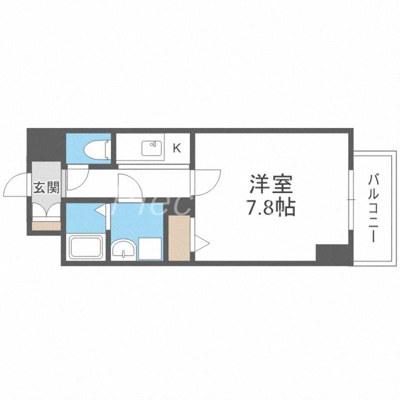 THE RESIDENCE S(1K/7階)の間取り写真